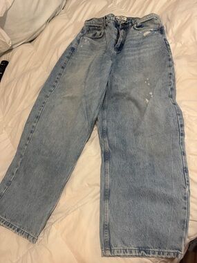 Free People Light Wash High-Rise Relaxed Jeans